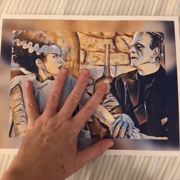 FRANKENSTEIN & HIS BRIDE PREMIUM PRINT - Picture 2 of 2